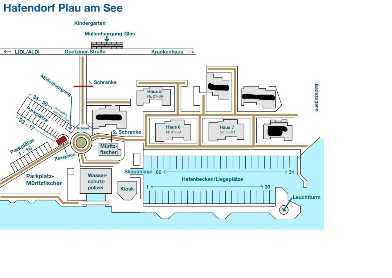4 Zimmer Maisonette 3 Balkone Haus 6 A6 Nr 43 Plau am See Εξωτερικό φωτογραφία